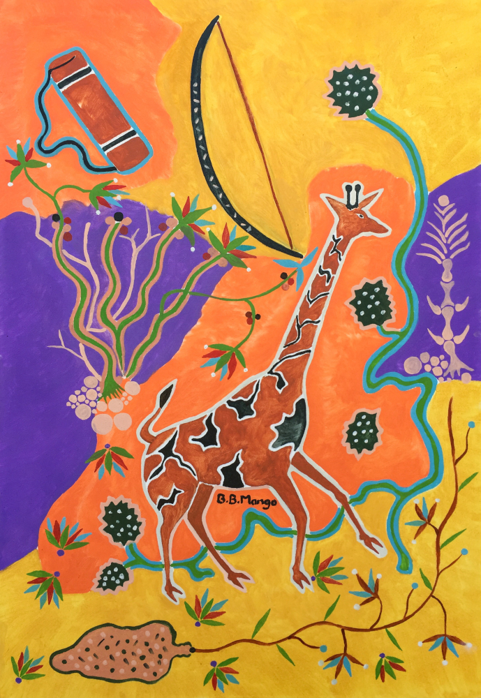 GIRAFFE HUNT, 2024 (OIL ON CANVAS)