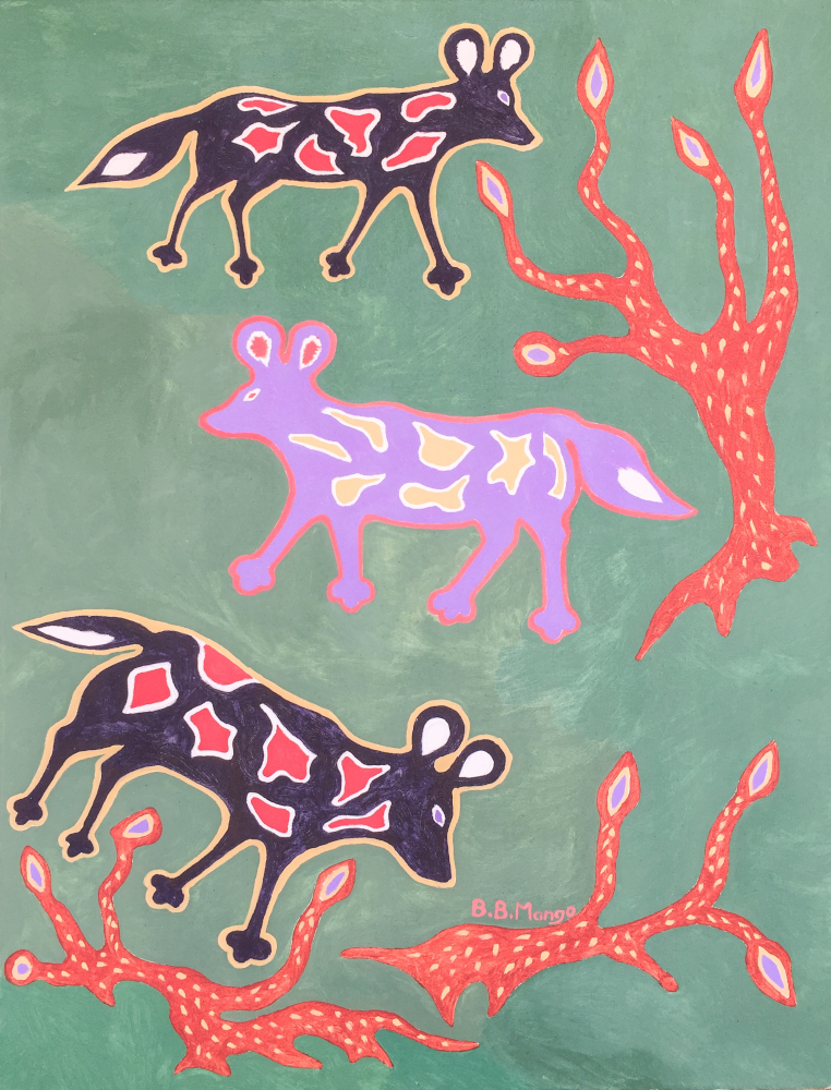 WILD DOGS 2, 2023 (OIL ON CANVAS)