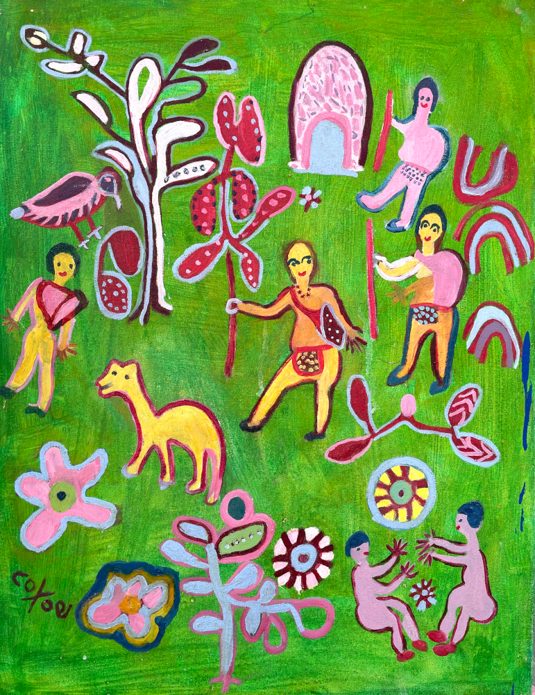 BUSHMEN HOME, 2015 (OIL ON CANVAS)