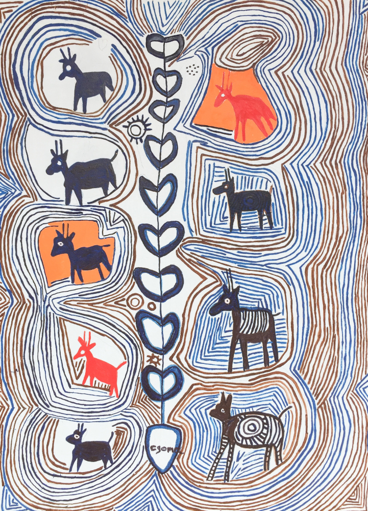 GOANA (WHERE THE ANIMALS MEET AND LICK SALT), 2023 (OIL 0N CANVAS)