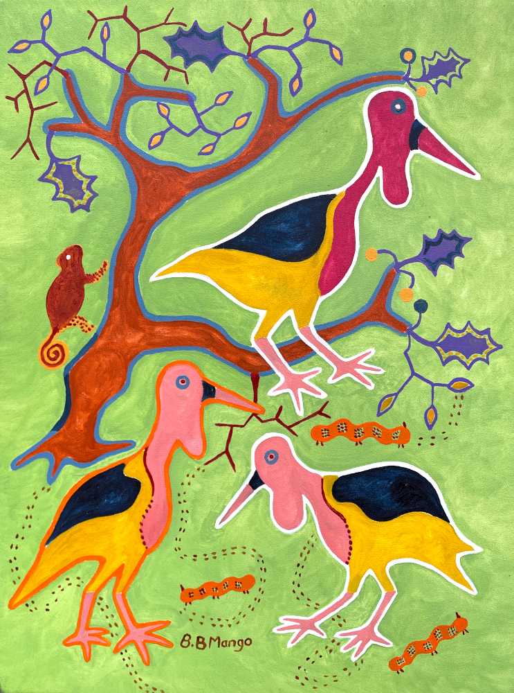 MARABOU STORKS, 2026 (OIL ON CANVAS)