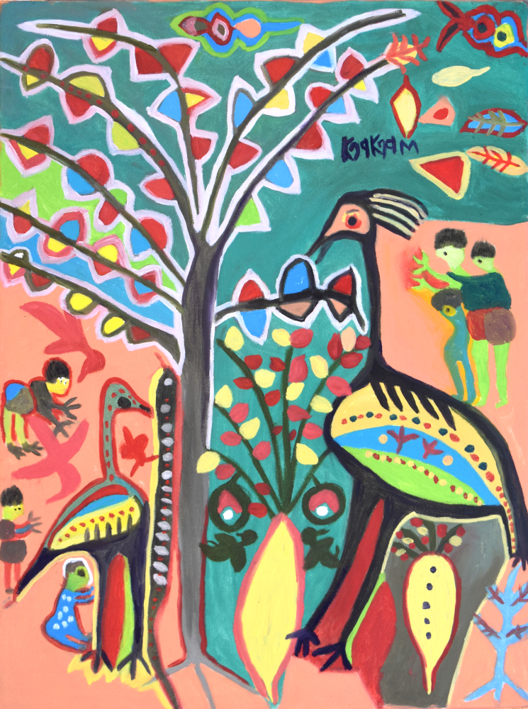 WOMEN AND BIRDS IN THE BUSH, 2026 (OIL ON CANVAS)