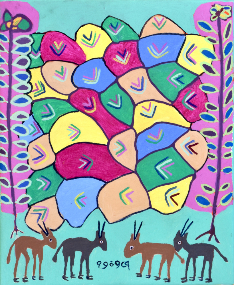 STONES AND GEMSBOK IN DRY SEASON, 2019 (OIL ON CANVAS)
