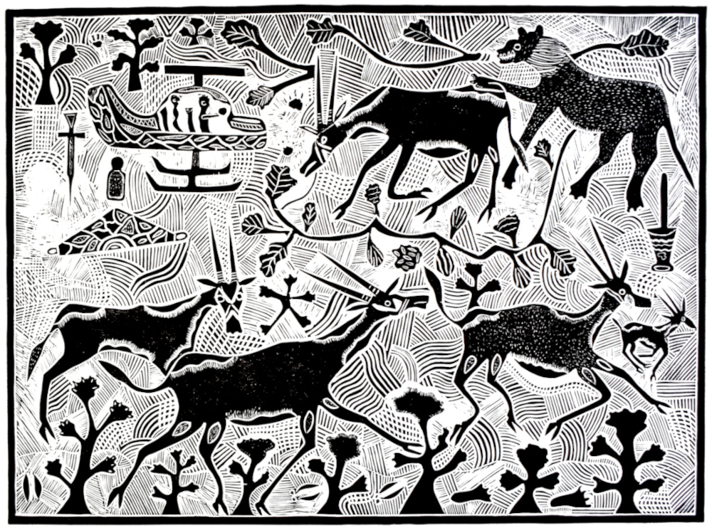 LIFE CYCLE, 2022 (LINOCUT)