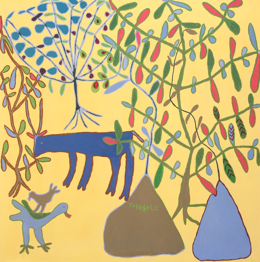 ANIMALS ENJOYING WILD FRUITS, 2022 (OIL ON CANVAS)