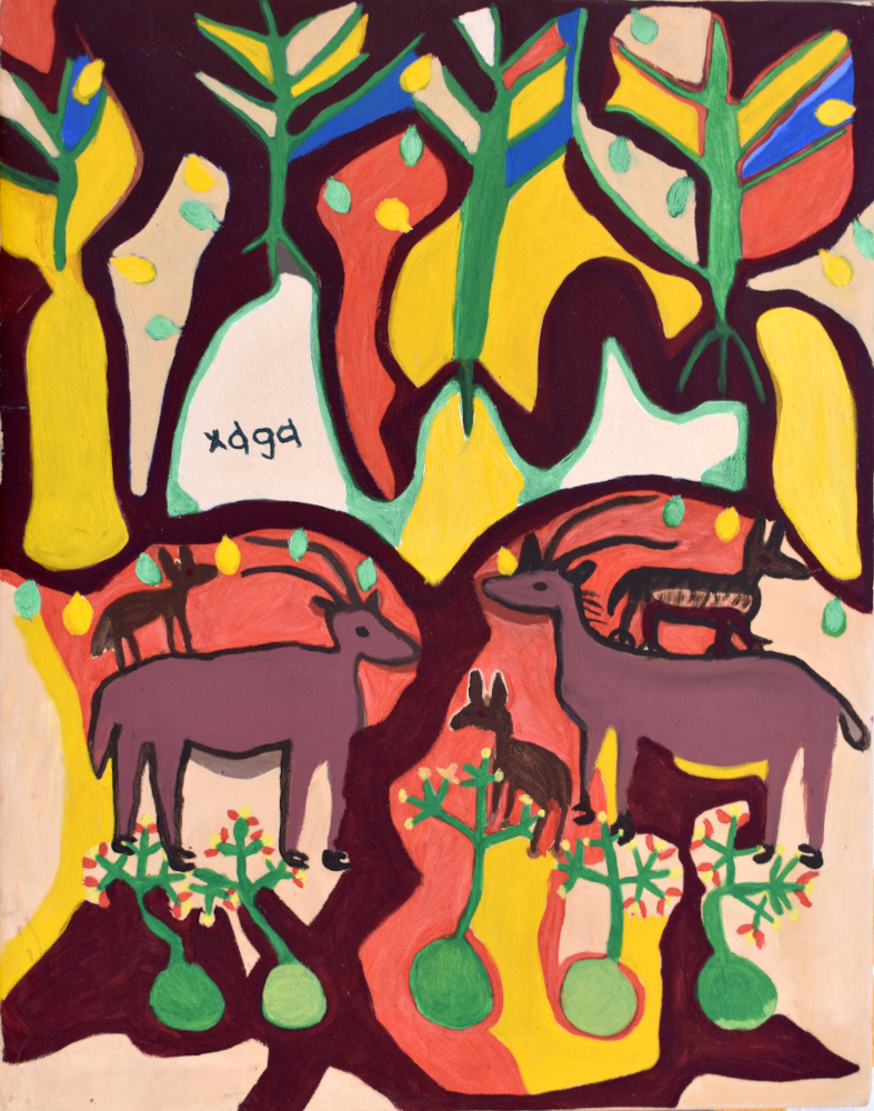 IMPALAS AND JACKALS, 2016 (OIL ON CANVAS)
