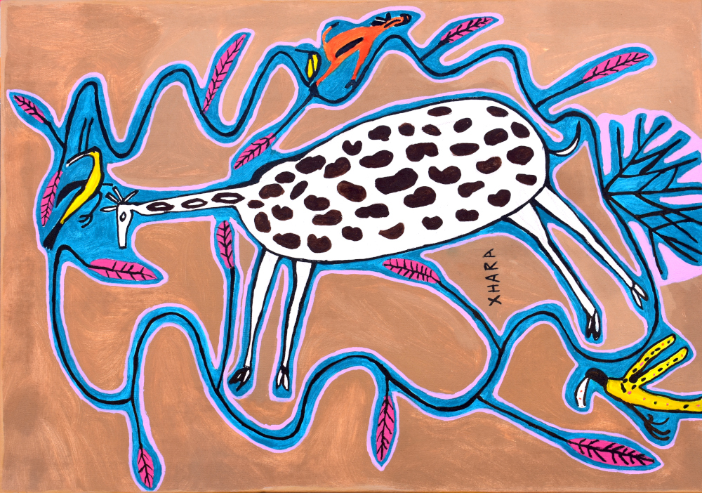 PREGNANT GIRAFFE, 2021 (OIL ON CANVAS)