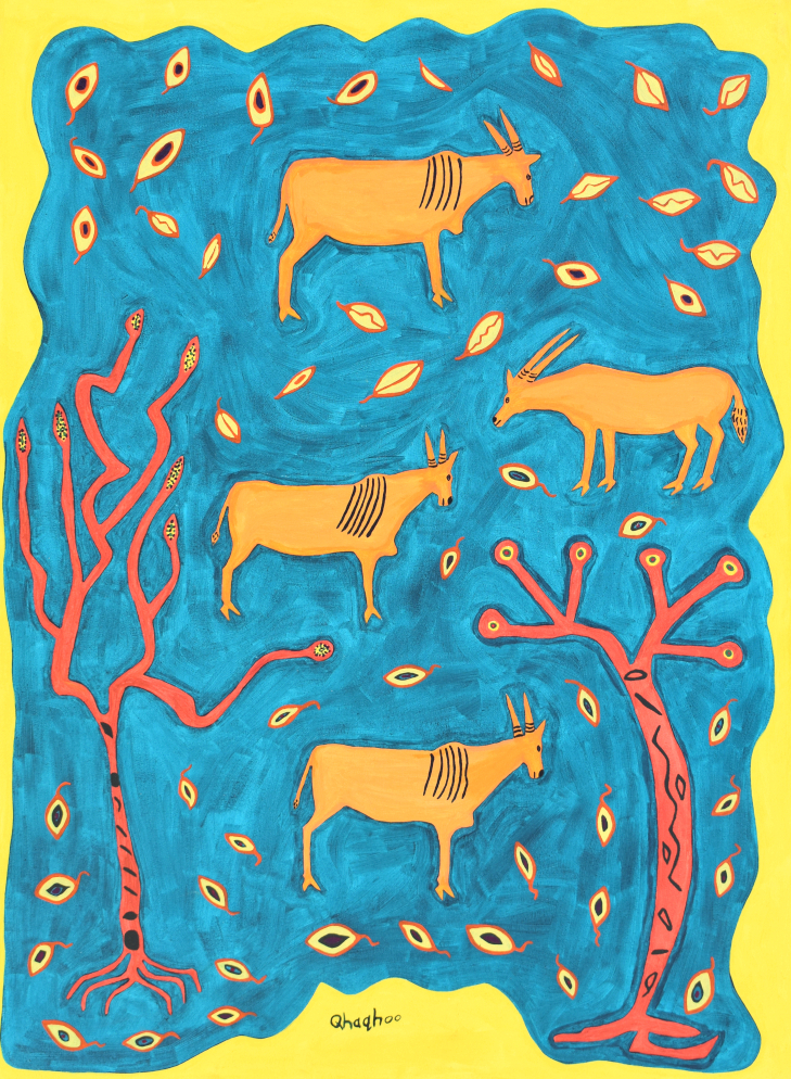 HERD OF ELANDS, 2023 (OIL ON CANVAS)
