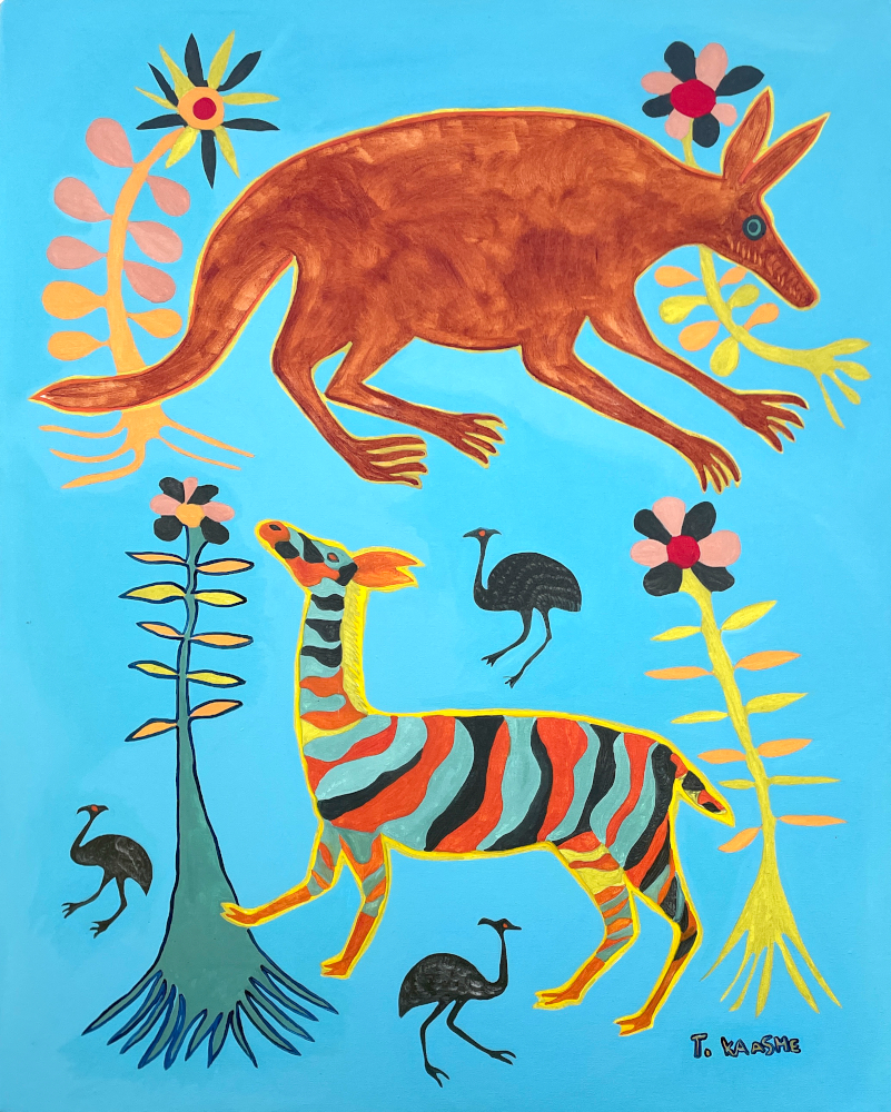 AARDVARK AND OTHER ANIMALS, 2025 (OIL ON CANVAS)